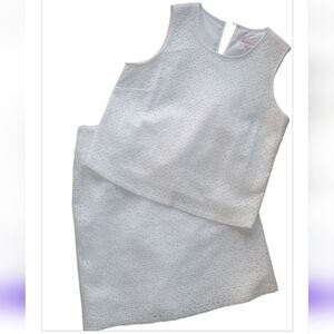 St. Tropez West White Sleeveless Top and Skirt Set Size 2-4